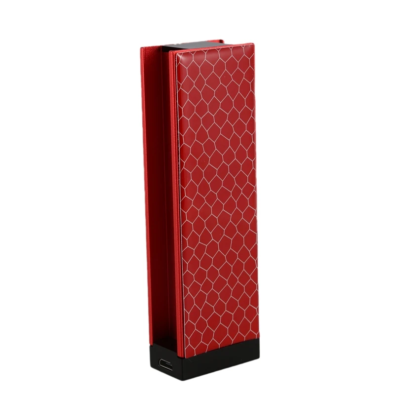 

Universal Compatible Charger for JUUL Electronic Cigarette Charger for JUUL Mobile Charging Pods Aluminium Alloy Holder Box Red