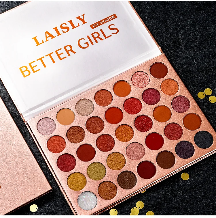 Beauty Glazed Eyeshadow Palette Makeup Better Girls High Pigmented 35 Colors Creme Powder Shimmer Eye Shadow Cosmetics
