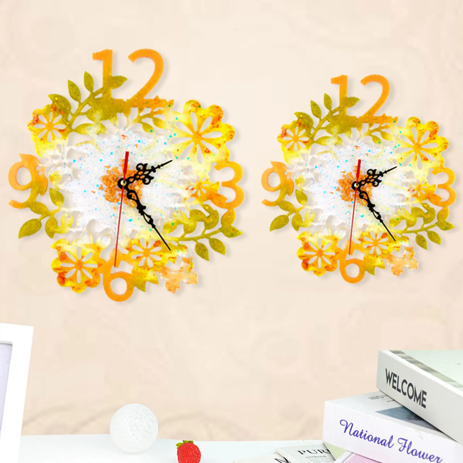 DIY Flower Alarm Clock Molds Silicone Mold For Epoxy Resin Dried Decorative Jewelry Craft |