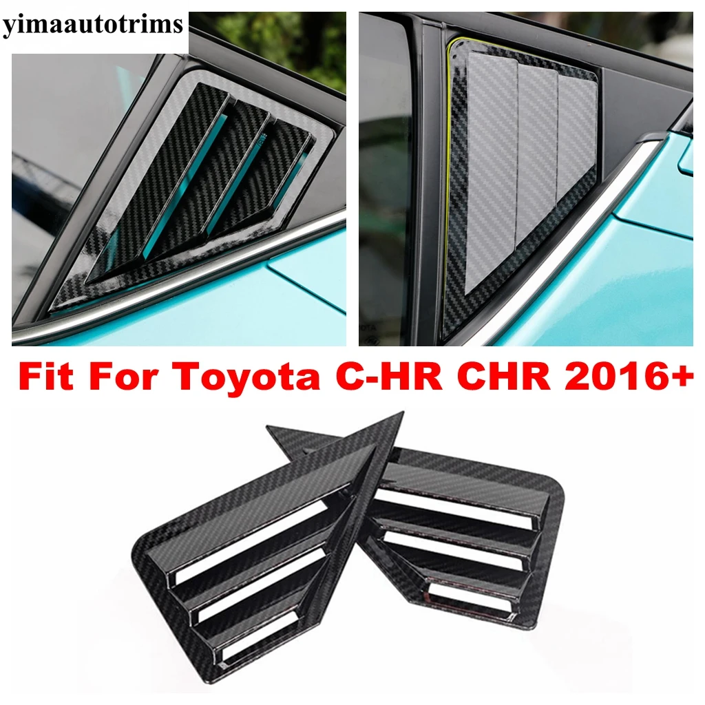 Finestra Posteriore Persiana Persiana Parasole Copertura Del Pannello Cieco Trim Per Toyota C-Hr Chr 2016 - 2021 Abs Accessori In Fibra Di Carbonio Es