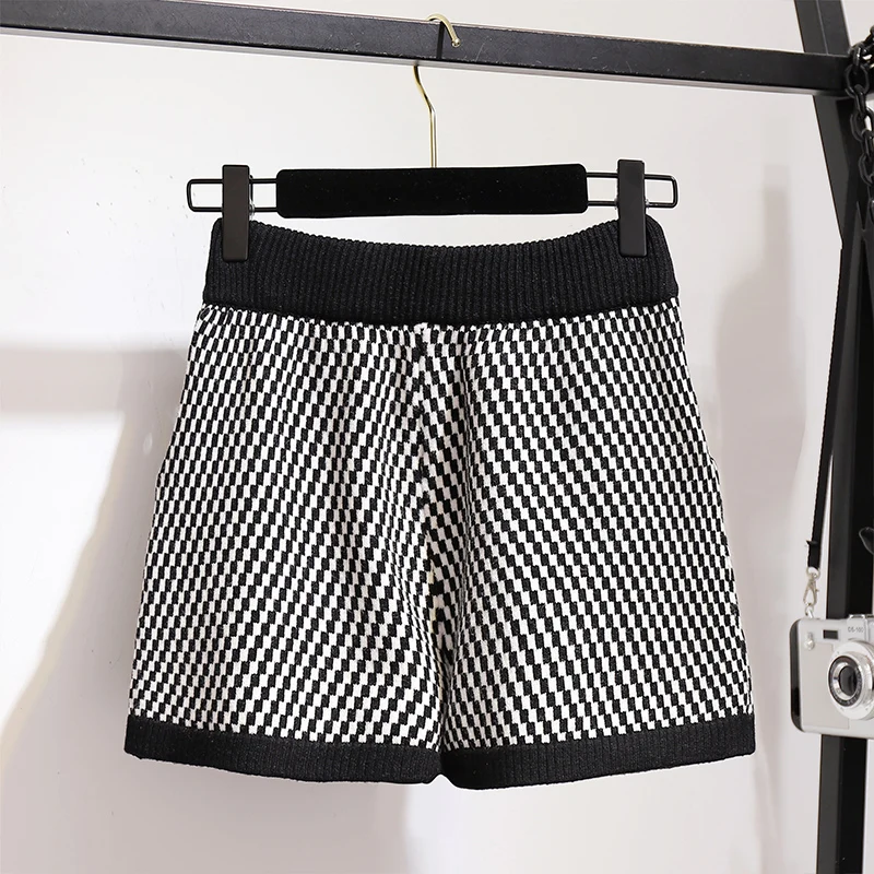 Cena ALPHALMODA V kołnierz z długim rękawem strój + gorące spodenki kobiety jesień 2 sztuk na co dzień zestawy 2019 nowa moda Knitting kurtka zestaw szortów