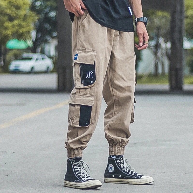 NEWDISCVRY шикарные мужские брюки Mode Doux джинсы хип хоп Уличная Poches Cargo Pantalon Лоскутная Повседневная Pantalon
