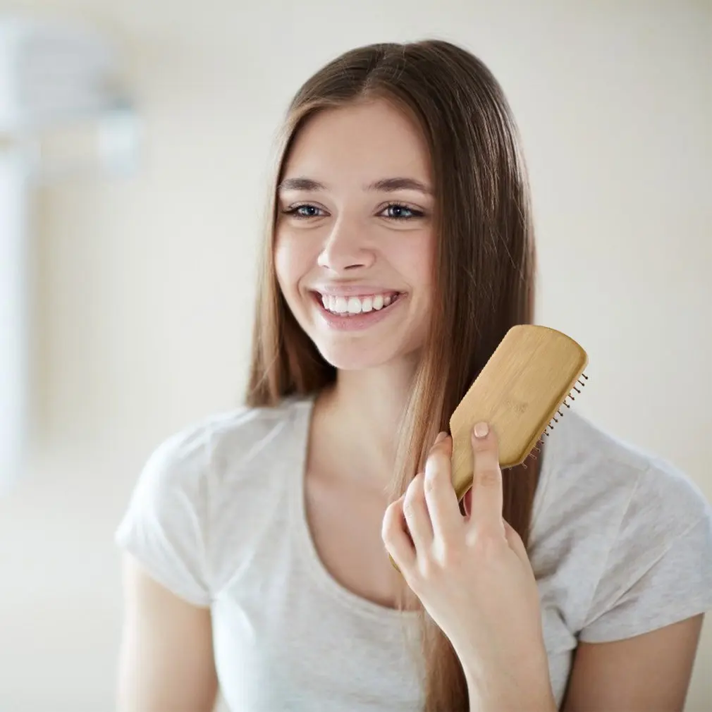 Натуральная Антистатическая расческа для мужчин и женщин Мужская бамбуковая