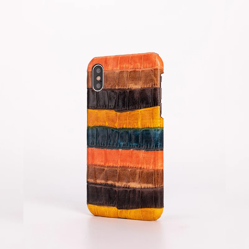Цветной рисунок бамбуковый зернистый чехол для телефона для IPhone X XS Max XR для Apple 5 5S SE 6 6S 7 8 Plus защитный чехол для телефона полуобернутый