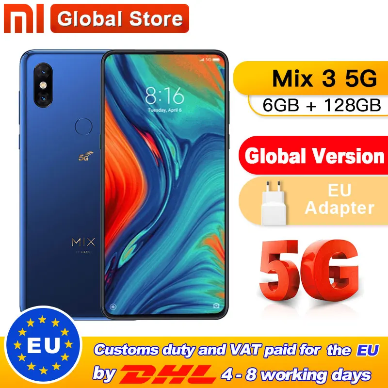 Глобальная версия Xiaomi mi x 3 x3 5G 6 ГБ ОЗУ 128 Гб ПЗУ мобильный телефон Восьмиядерный