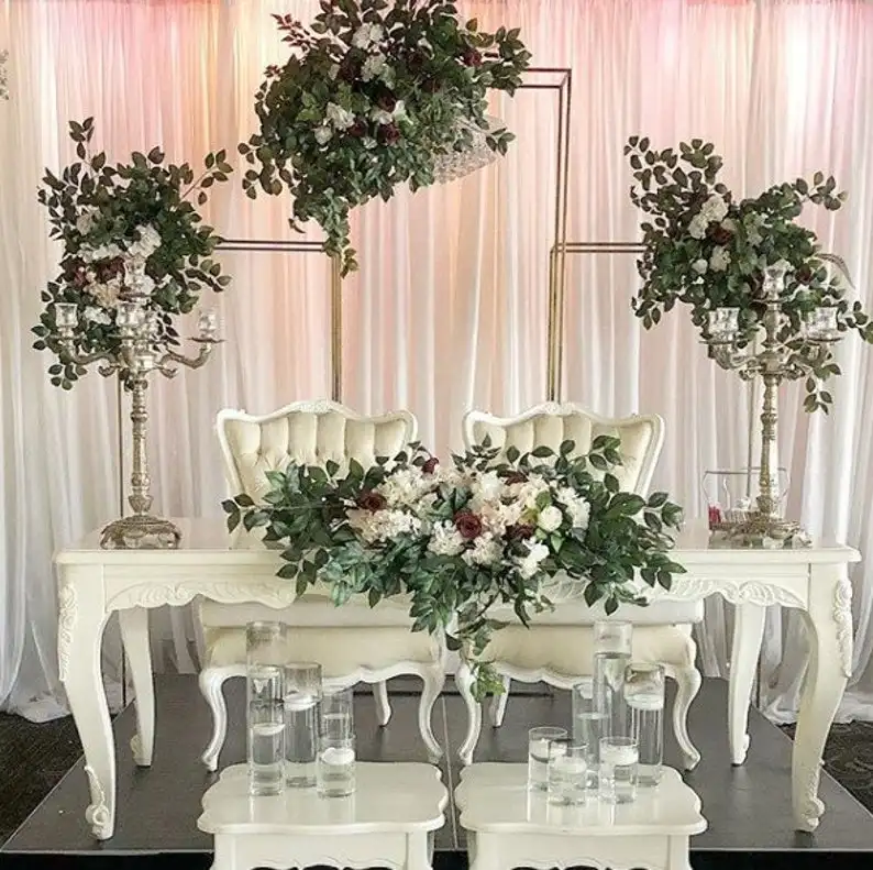 New Custom 6.5ft Metal Rectangular Tall Floral Stand/geometric  Stand/vase/backdrop Stand Column Arch/wedding Backdrop Arch 