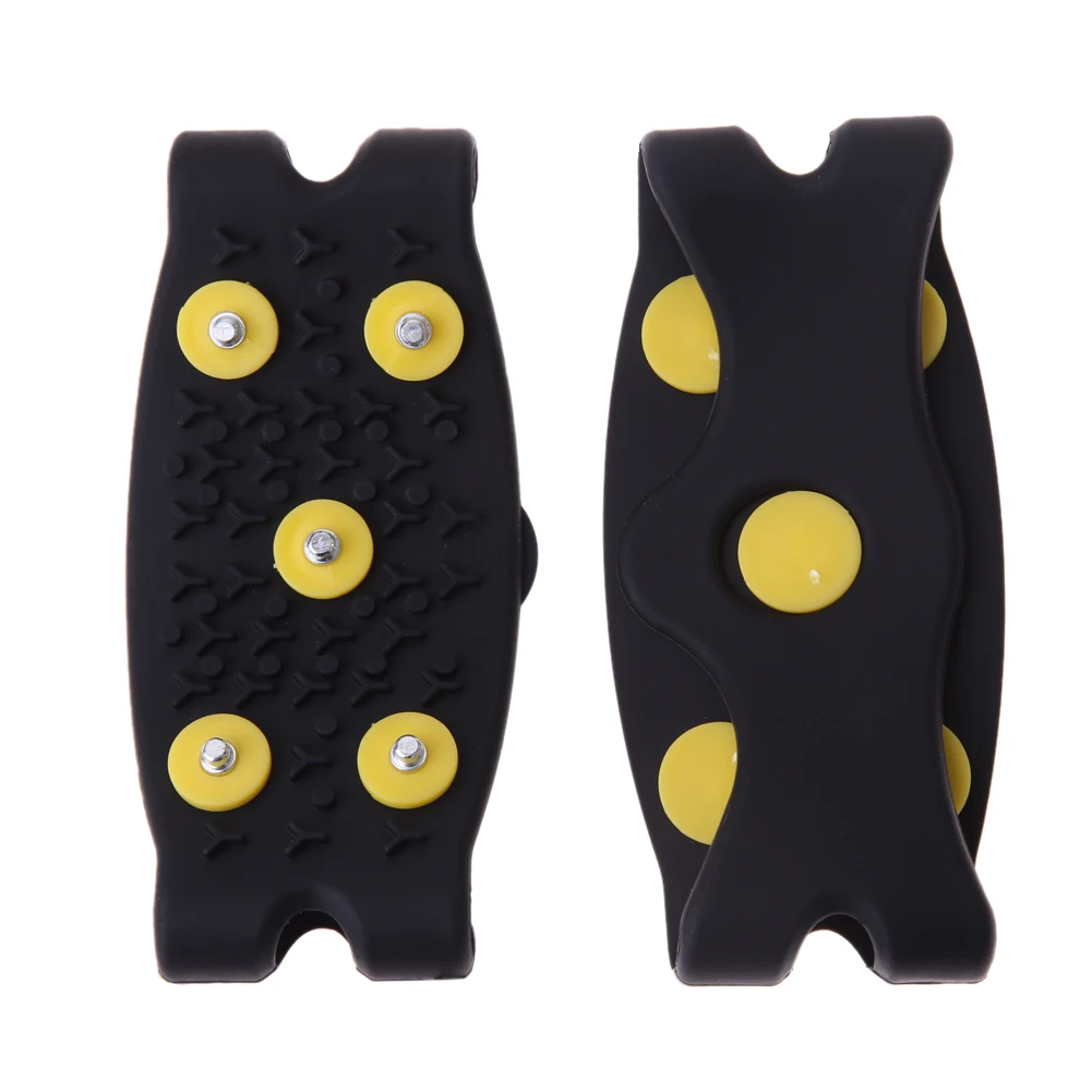 2pcs 5-Teeth Climbing Snow Ice Claws Outdoor Hiking Anti Slip Crampons Gripper Spike Shoes Boots Covers Accessories | Спорт и