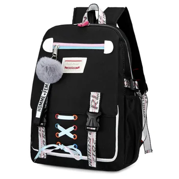 

USB Charge Women Backpacks School Bags For Teenagers Girls Student Larger Capacity School Backpacks Female Travel BookBags