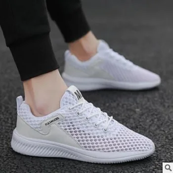 

2020 summer new net shoes ray air breathable sports shoes light white shoes wild fashion men's shoes breathable mesh shoes