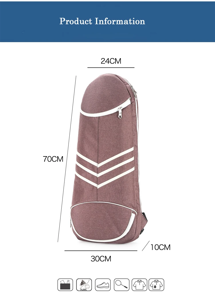 Большая спортивная сумка для ракетки, сумка для бадминтона, водонепроницаемая многослойная Теннисная ракетка, лавсановая сумка на плечо