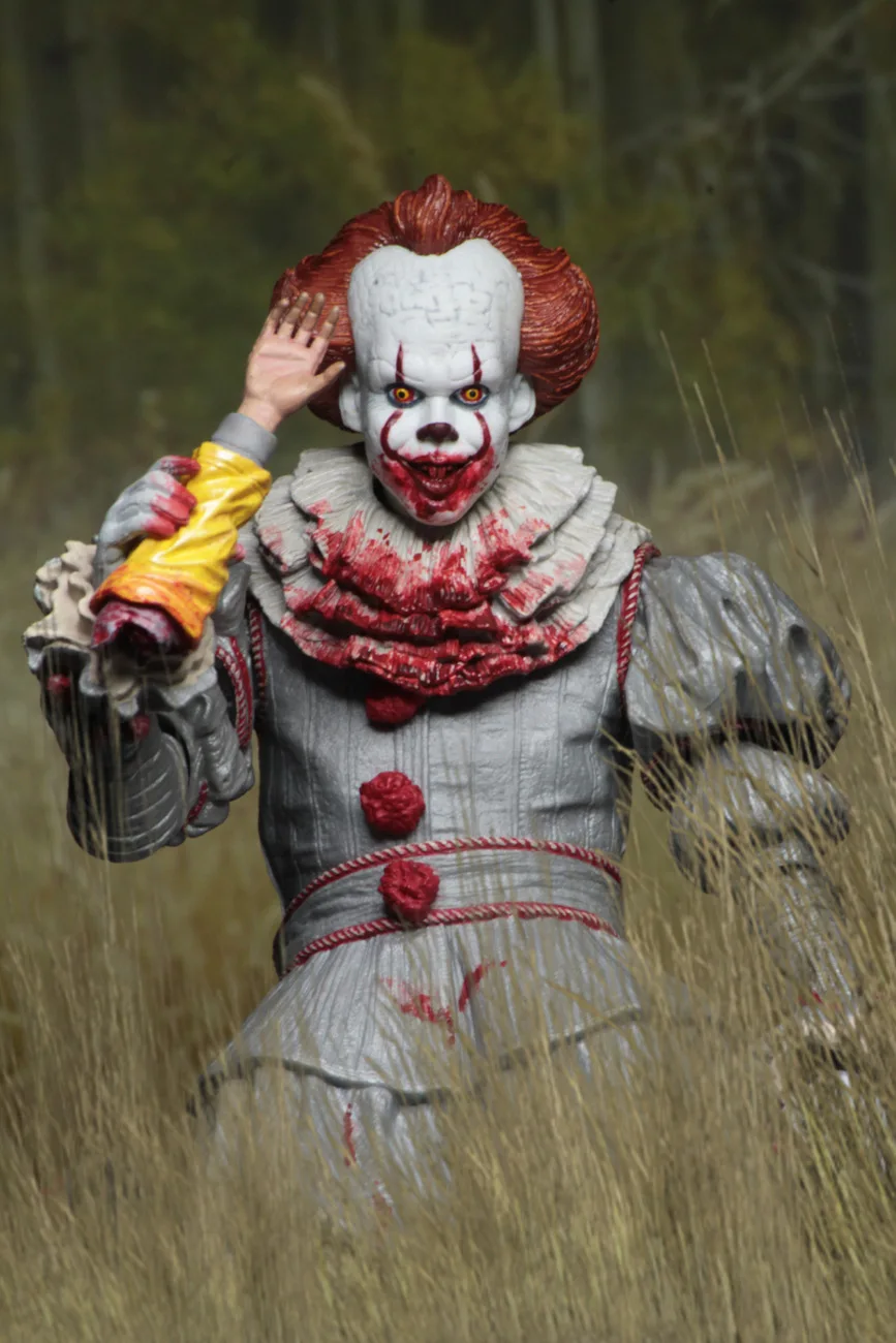 18 см NECA Стивен Кинг это Pennywise Джокер ужас ПВХ фигурка игрушка кукла подарок на Рождество, Хэллоуин Коллекционная модель игрушки
