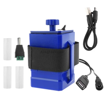 

Waterproof DIY 3x 18650 26650 Battery Box Cover DC 12.6V/5V USB Dual Output Mobile Power Supply for LED Light Cellphone WiFi Rou