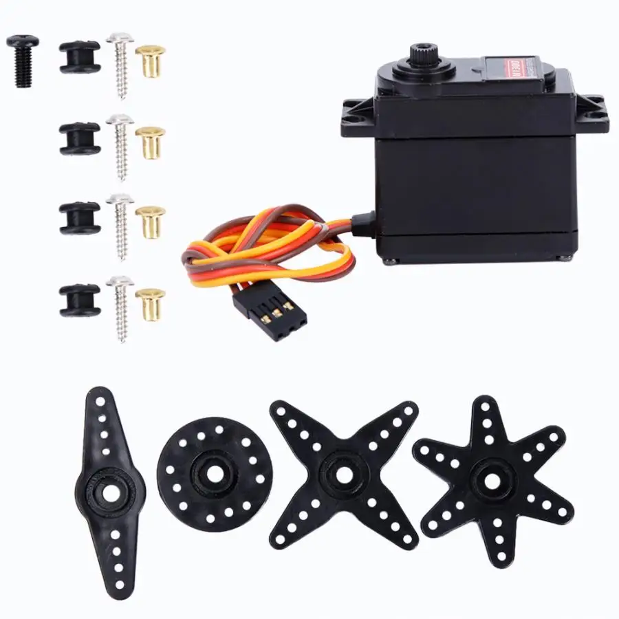 

13kg High Speed Metal Gear Digital Servo High Precision Steering Engine Copper Gear Servo Fits for 1/10 1/8 RC Car