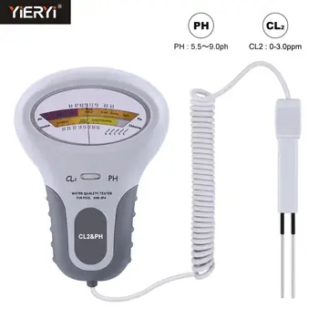 

Yieryi Portable 2 in 1 Water Quality Chlorine Tester PH & Chlorine Cl2 Level Meter For Swimming Pool Water Quality Monitor