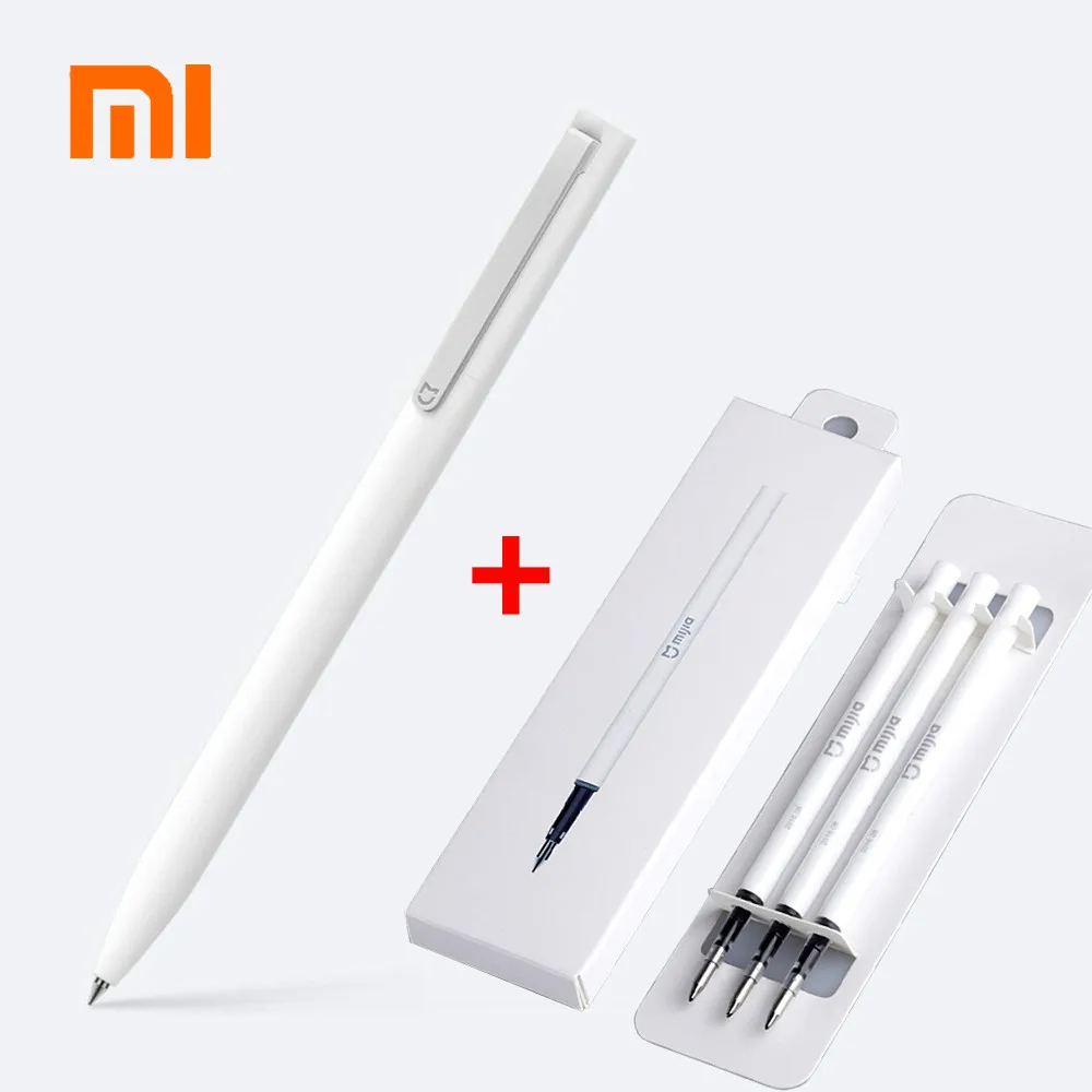 Оригинальные ручки Xiaomi, ручки для подписи 9,5 мм, гладкие швейцарские стержни PREMEC, японские чернила MiKuni, ручки Mijia, синие и черные стержни|Шариковые ручки| | АлиЭкспресс