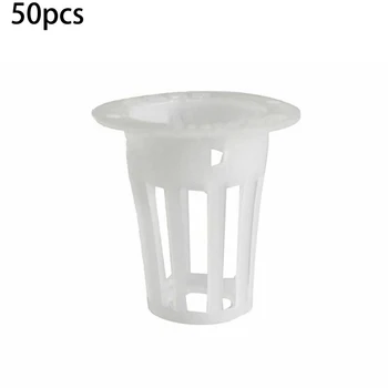 

50x Cup Plastic Basket Hydroponic Mesh Pot Net Aeroponic Plant Grow Garden Clone PE Not Easily Deformed