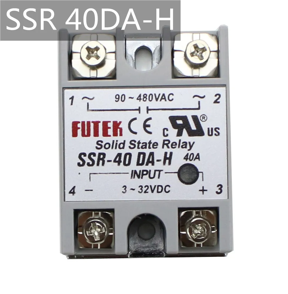 Description Picture 3 of itemSolid State Relay SSR-40DA-H 10DA-H  25DA-H3-32VDC TO 90-480VAC Resistance Regulator