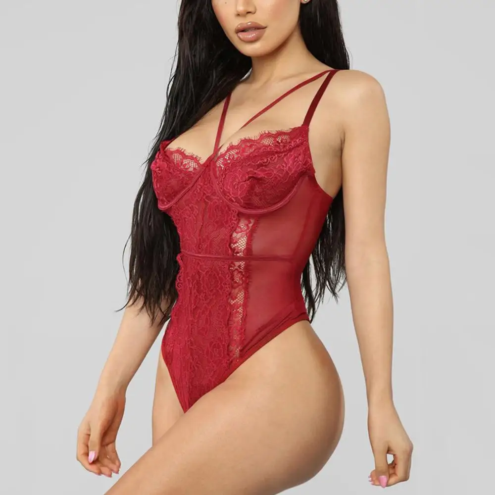 Summer Sexy Lace Bodysuit Floral Embroidery Lingerie Women's Underwear Nightwear Sleepwear Sexy Night Bodysuits 2020 Female Body