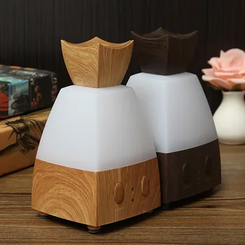 

LED Light Ultrasonic Humidifier Essential Aroma Oil Diffuser Wood Grain Air Humidifier USB Mini Mist Maker Home Purifier
