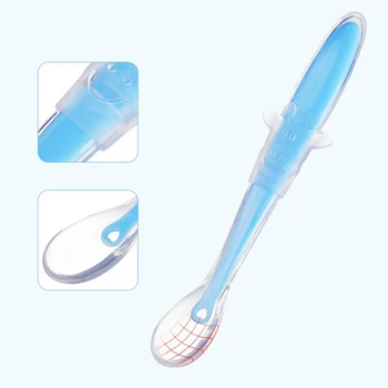 

Silicone Spoon Baby Safe Feeding Tableware Soft Head Spoon Soup Spoon