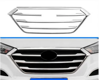 

Fit For Hyundai Tucson TL 2015- 2018 Stainless Grille Car Styling car Decoration Bright Sequins Protecter Covers Accessories fas