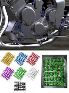 30 шт./компл. Крышка для винта мотоцикла, накладка на корпус, декоративные крышки для гайки двигателя, болтов для Yamaha Kawasaki Honda, аксессуары для а...