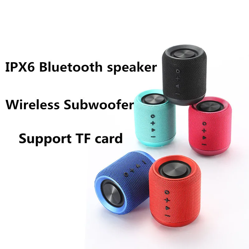 TWS Bluetooth v4.2 IPX6 Водонепроницаемый динамик со встроенным micr Громкая связь Вызов TF fm-радио HIFI сабвуфер для автомобиля мобильного телефона