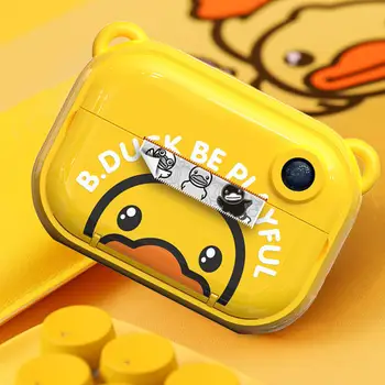 

Yellow Duck Children Camera Instant Print Camera Photo Printer Thermal Camera Printer with Thermal Photo Paper Free