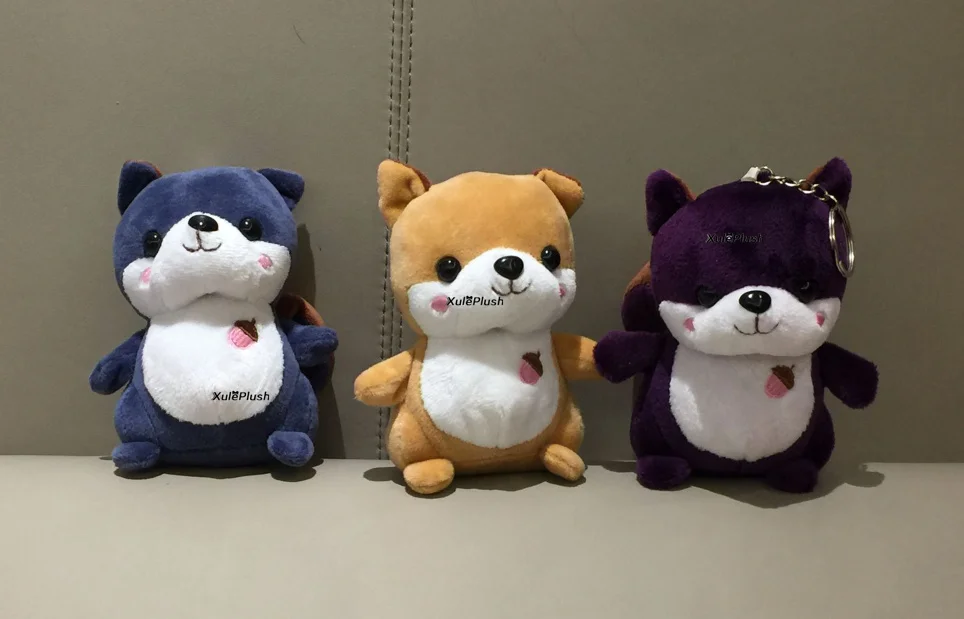 3 цвета микс-белка 10 см плюшевая мягкая игрушка брелок подвеска мягкая кукла игрушка; свадебный подарок букет игрушка кукла