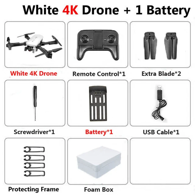 Wi-Fi FPV RC Дрон с 1080P 4K HD Квадрокоптер с камерой оптический поток позиционирования жеста фото Дрон Vs sg106 Visuo xs816 - Цвет: 4K 1BAT foam box