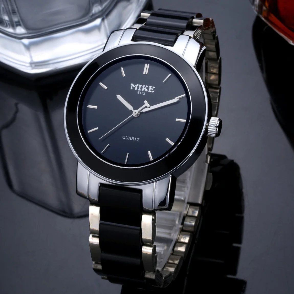 Часы мужские кварцевые с керамическим ремешком водонепроницаемые | Наручные