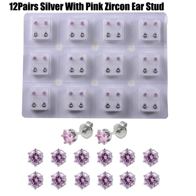 Sterilized Dozen Pack Gold & Silver Color Ear Cartilage Tragus Piercing Stud Earring Mixed Colors Shape Star Heart Pearl