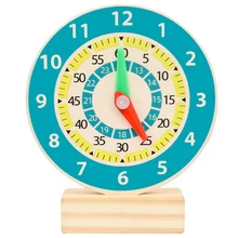 Horloge numérique Montessori en bois pour enfants, outils d'enseignement, jouets d'éveil, plateau tournant d'apprentissage, jeu 