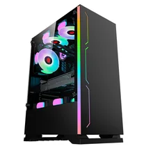  Computer Case Light Bar RGB Tempered Glass Full Side Penetration DIY Dust-Proof Power Supply Long Graphics Desktop Case 