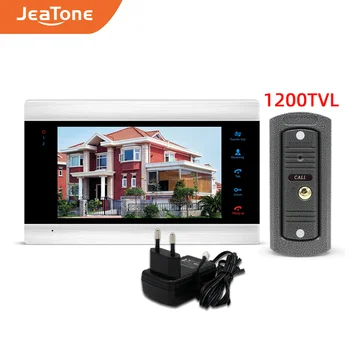 

Jeatone Video Doorbell Video Intercom Video Door Phone 7 inch Monitor 1200TVL Doorbell Camera 32G Memory Card Video Intercom Kit