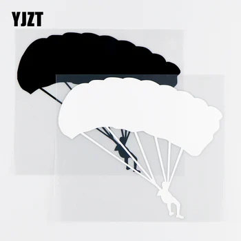 

YJZT 15X13CM Creative Car Stickers Parachute Skydiving Car Window Art Decor Vinyl Decals Black / Silver 10A-0279