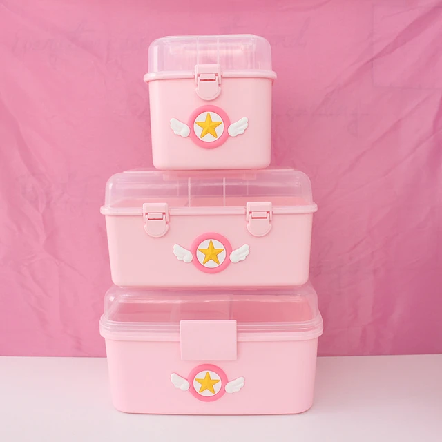 1Set Children Hair Accessories Organizer Multi-tier Hairpin Hair Tie  Storage Container Pink