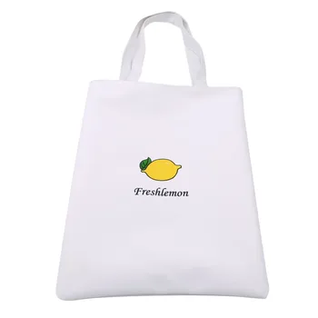 

Women Strawberry Printing Shopping Bag Simple Leisure Beach Bag Student Shoulder Bag Handbag Large Capacity Canvas Tote Bag