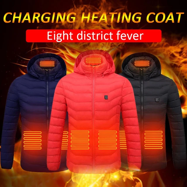 Veste à capuche chauffante à manches longues pour hommes, manteau  d'extérieur métropolitain, batterie électrique USB, vêtements thermiques  chauds, hiver, nouveau, 2021 - AliExpress