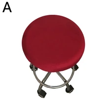  Round Chair Cover Spandex Bar Stool Cover Elastic Seat Covers Home Chair Simple Stretch Chair Slipcover Solid Colors New Fashion 