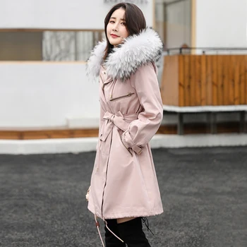 

Real Fur Coat Women Rex Rabbit Fur Coat Raccoon Fur Collar Winter Coat Women Real Fur Parka for Women Clothes 2020 FX55180 YY944