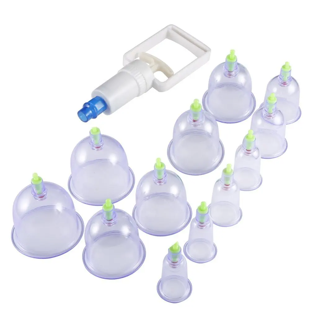 

12pcs/set Chinese Health Care Medical Vacuum Body Cupping Therapy Cups Massage Body Relaxation Healthy Message Set Safe