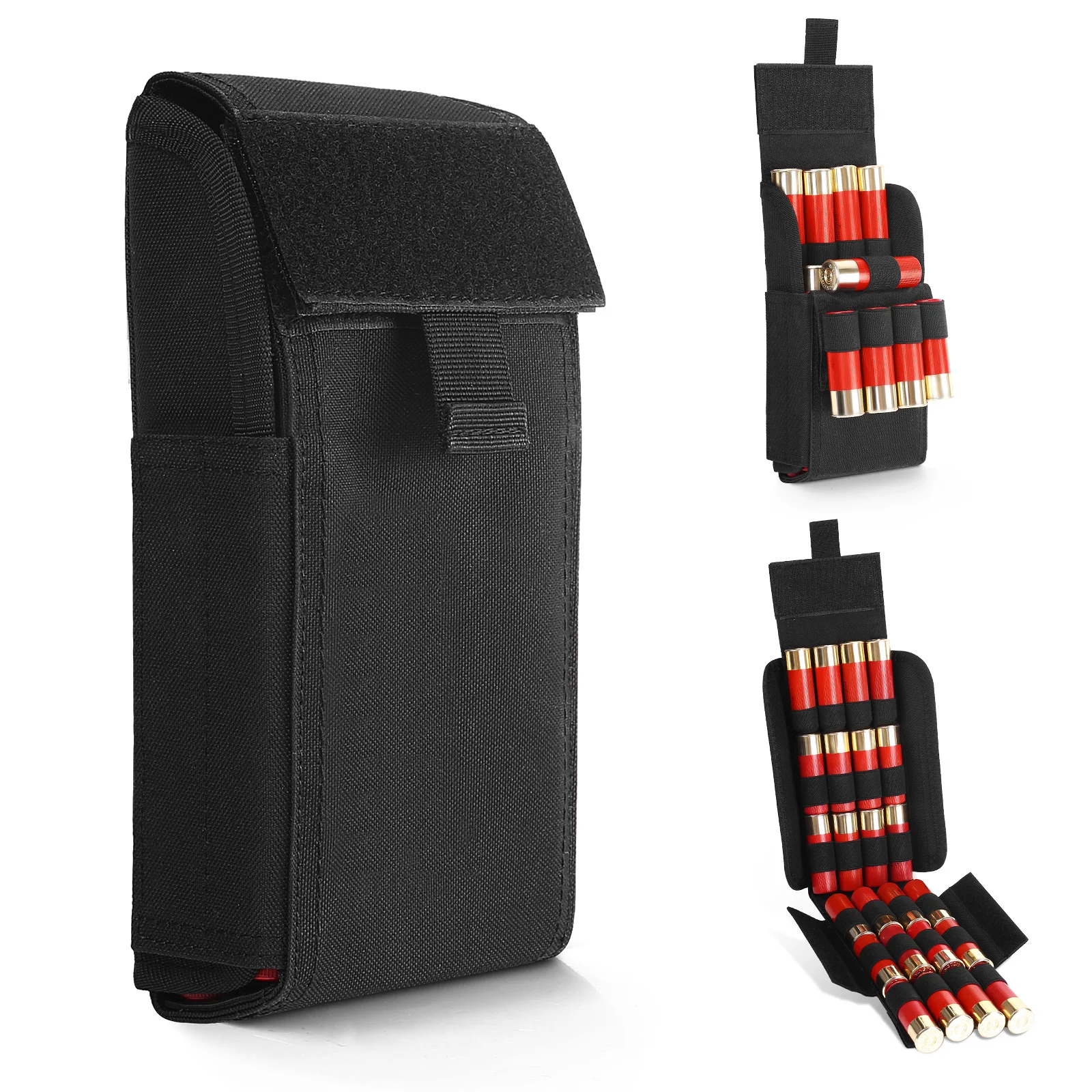 Tactical 25 Round Shell Holder Portable 12 Gauge Molle Waist Bag Military Shotgun Bullet Ammo Pouches Hunting Accessories | Спорт и