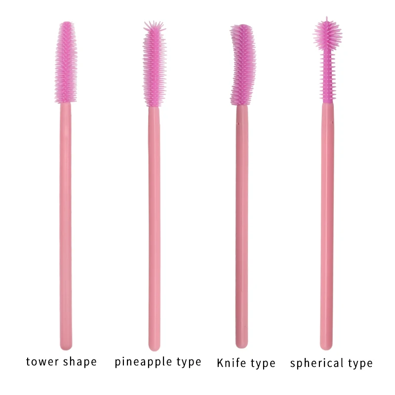 

200pcs Disposable Gel Eyelash Brush Silicone Comb Eyelash Extension Mascara Wands Professional Beauty Eye Lashes Extension Tools