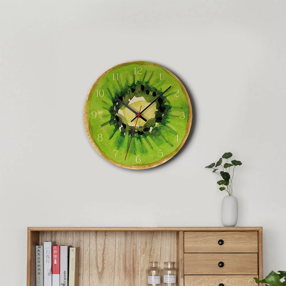 Кухонные настенные часы 11 дюймов мультфильм reloj де сравнению Фрукты украшения