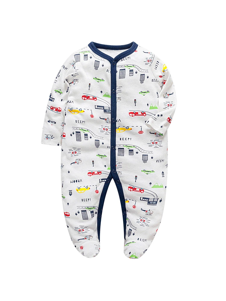 Newborn Baby Boys Girls Sleepers Pajamas Babies Jumpsuits Infant Long Sleeve 0 3 6 9 12 Months Clothes