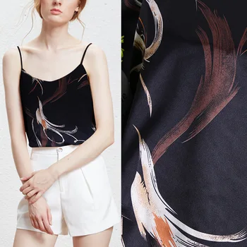 

150*100cm Twill Stretch Lightning Flower Printed Fashion Fabric Dress Shirt Pajamas Handmade Diy Fabric