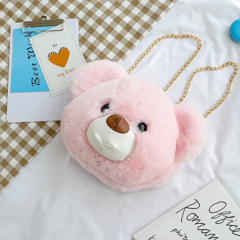 

Shoulder Multi-Purpose Cute Kindergarten School Bag Cute Teddy Bear Big Head Bag a Generation of Fat
