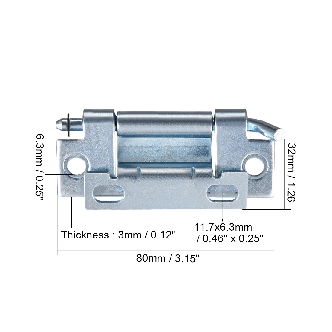 Uxcell углеродистая сталь установка с винтами полная Вставка Частичная обертка шариковый наконечник двери шкафа толстый шарнир