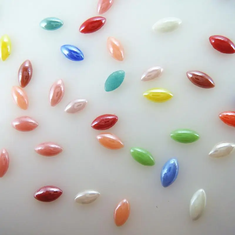9*18/7*14/6*12-3*6MM Gemischte Farben Gewölbtem Flatback Halbe Glas Keramik Marquise shiny Cabochon für DIY telefon Schmuck Machen Handwerk – Detail 19